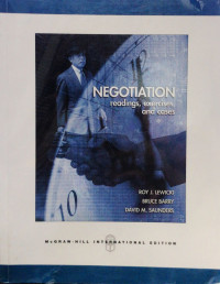Negotiation; Readings, exercises, & cases