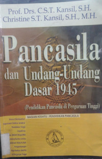Image of Pancasila dan Undang-Undang Dasar 1945; Pendidikan Pancasila di Perguruan Tinggi