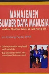 Image of Manajemen Sumber Daya Manusia; Untuk Usaha Kecil dan Menengah