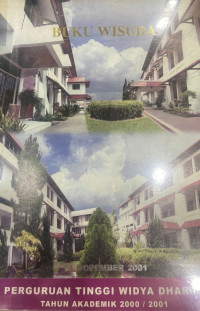 Image of Buku Wisuda; Perguruan Tinggi Widya Dharma Tahun Akademik 2000/2001