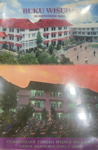 Image of Buku Wisuda; Perguruan Tinggi Widya Dharma Tahun Akademik 2002/2003