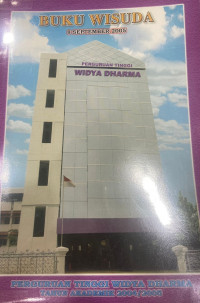 Image of Buku Wisuda; Perguruan Tinggi Widya Dharma Tahun Akademik 2004/2005
