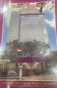 Image of Buku Wisuda; Perguruan Tinggi Widya Dharma Tahun Akademik 2006/2007