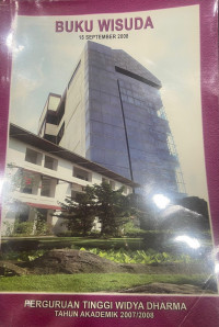 Image of Buku Wisuda; Perguruan Tinggi Widya Dharma Tahun Akademik 2007/2008