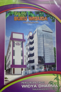 Image of Buku Wisuda Tahun Akademik 2008/2009; Perguruan Tinggi Widya Dharma Tahun Akademik 2008/2009