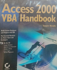 Access 2000 VBA Handbook