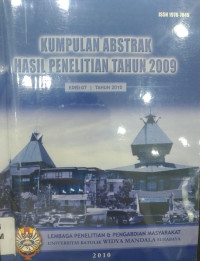 Kumpulan Abstrak Hasil Penelitian Tahun 2009