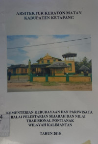 Arsitektur Keraton Matan Kabupaten Ketapang