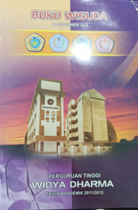 Image of Buku Wisuda; Perguruan Tinggi Widya Dharma Tahun Akademik 2011/2012