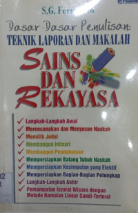 Image of Dasar-dasar Penulisan; Teknik Laporan dan Makalah Sains dan Rekayasa