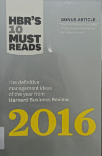 The Definitive Management Ideas of the Year From Harvard Business Review - 2016